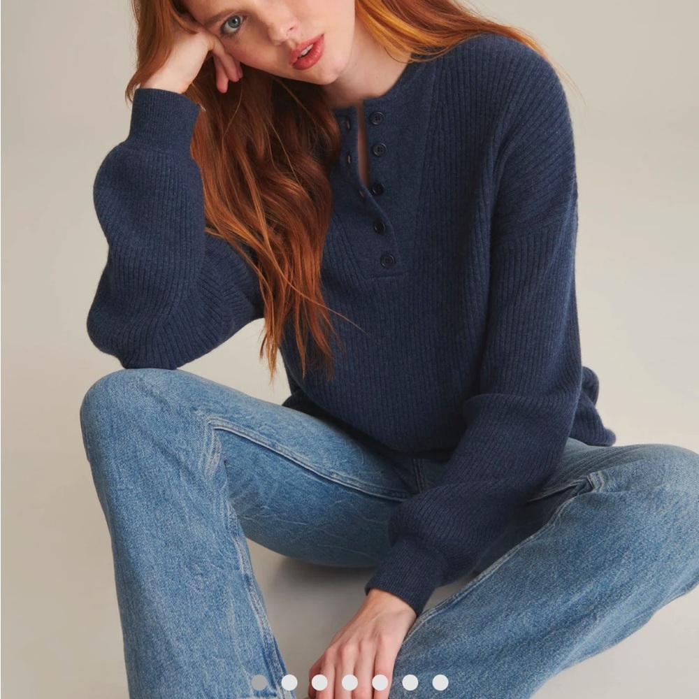 Cashmere Ribbed Henley